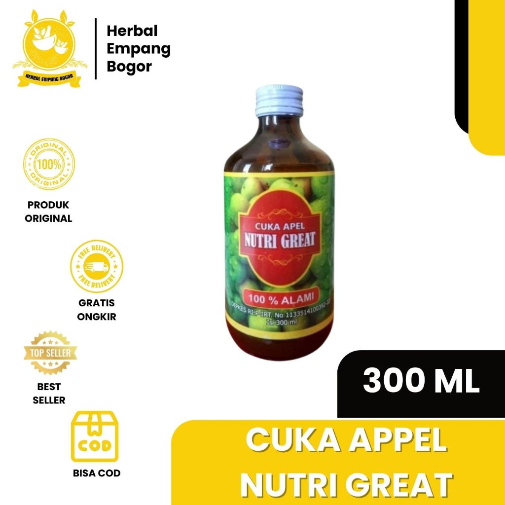 

Cuka Apel Nutri Great 100% alami