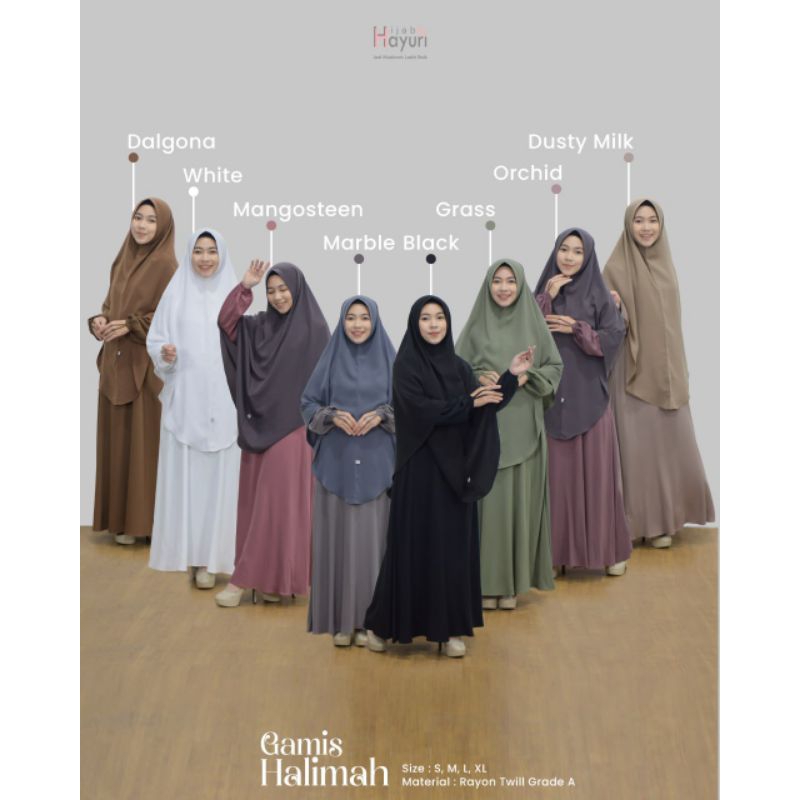 Gamis Daily Syari || Gamis Halimah || Hijab Hayuri
