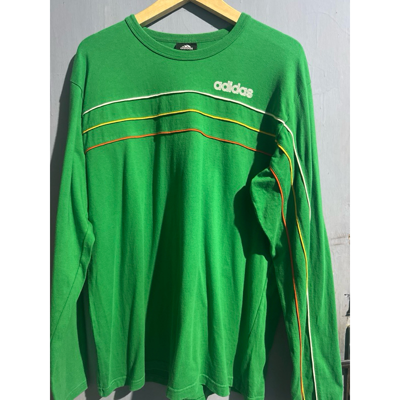 Longsleve Adidas hijau not hoodie crewneck