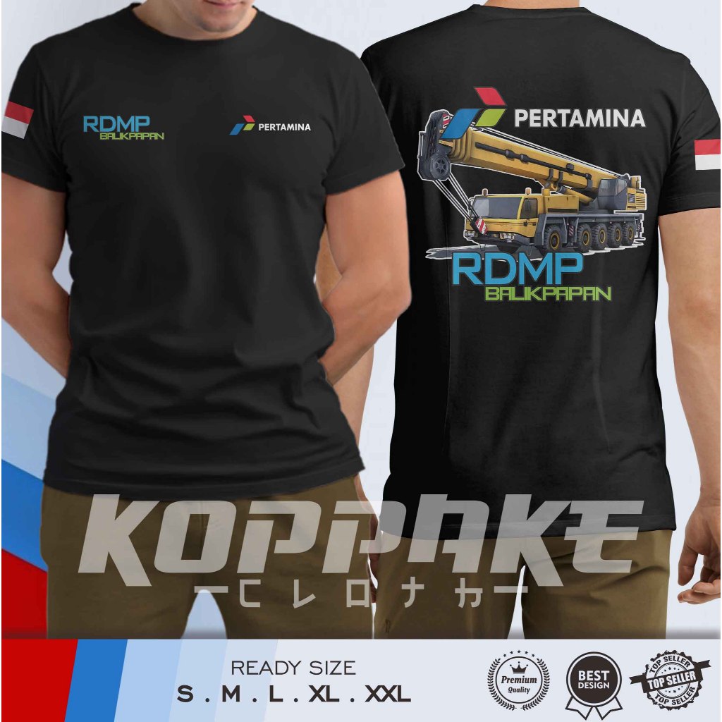 Kaos RDMP Balikpapan Alat Berat Crane Pertamina Baju Perusahaan