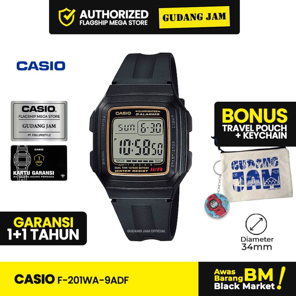 Jam Tangan Casio F-201WA-9ADF F-201WA F-201 F201WA F 201WA