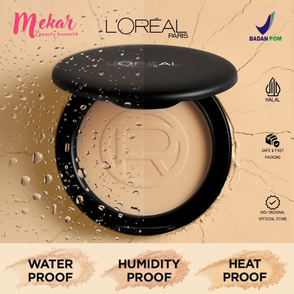 LOREAL Makeup Infallible Oil Killer High Coverage Powder 6gr | Bedak Padat | Bedak Loreal