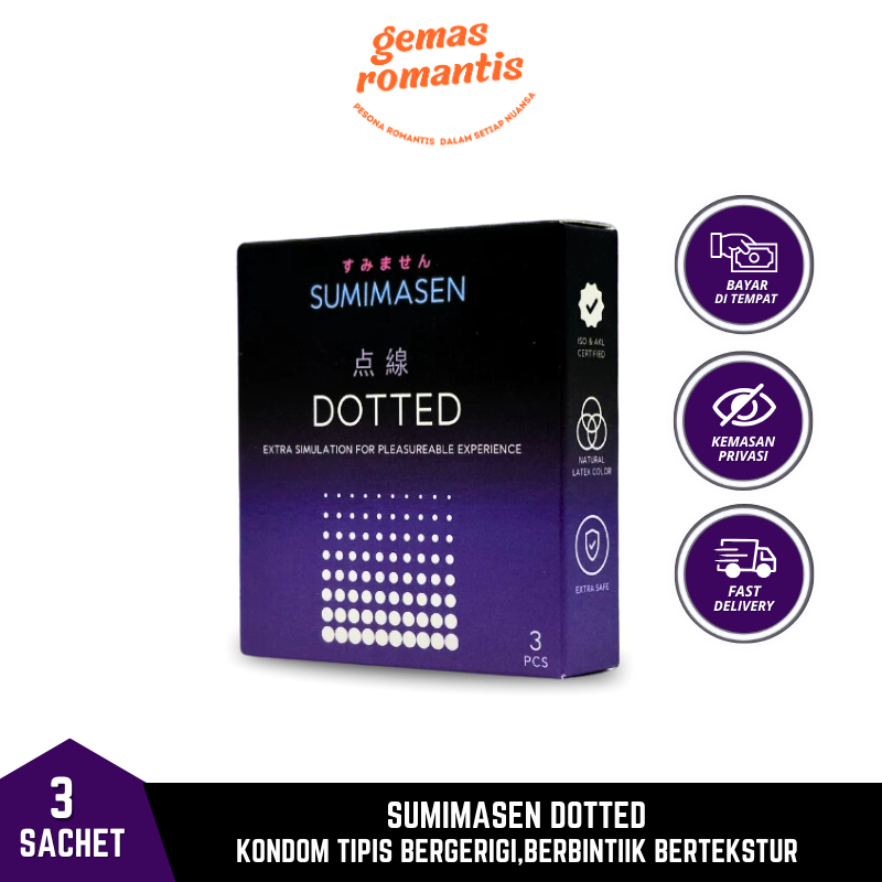 Kondom Bergerigi Extra Tipis Sumimasen Max Dotted isi 3 Pcs