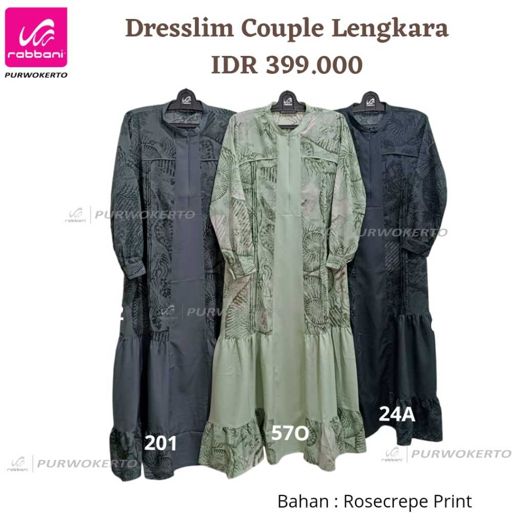 RABBANI 2025 _ DRESSLIM COUPLE LENGKARA / GAMIS RABBANI COUPLE LENGKARA