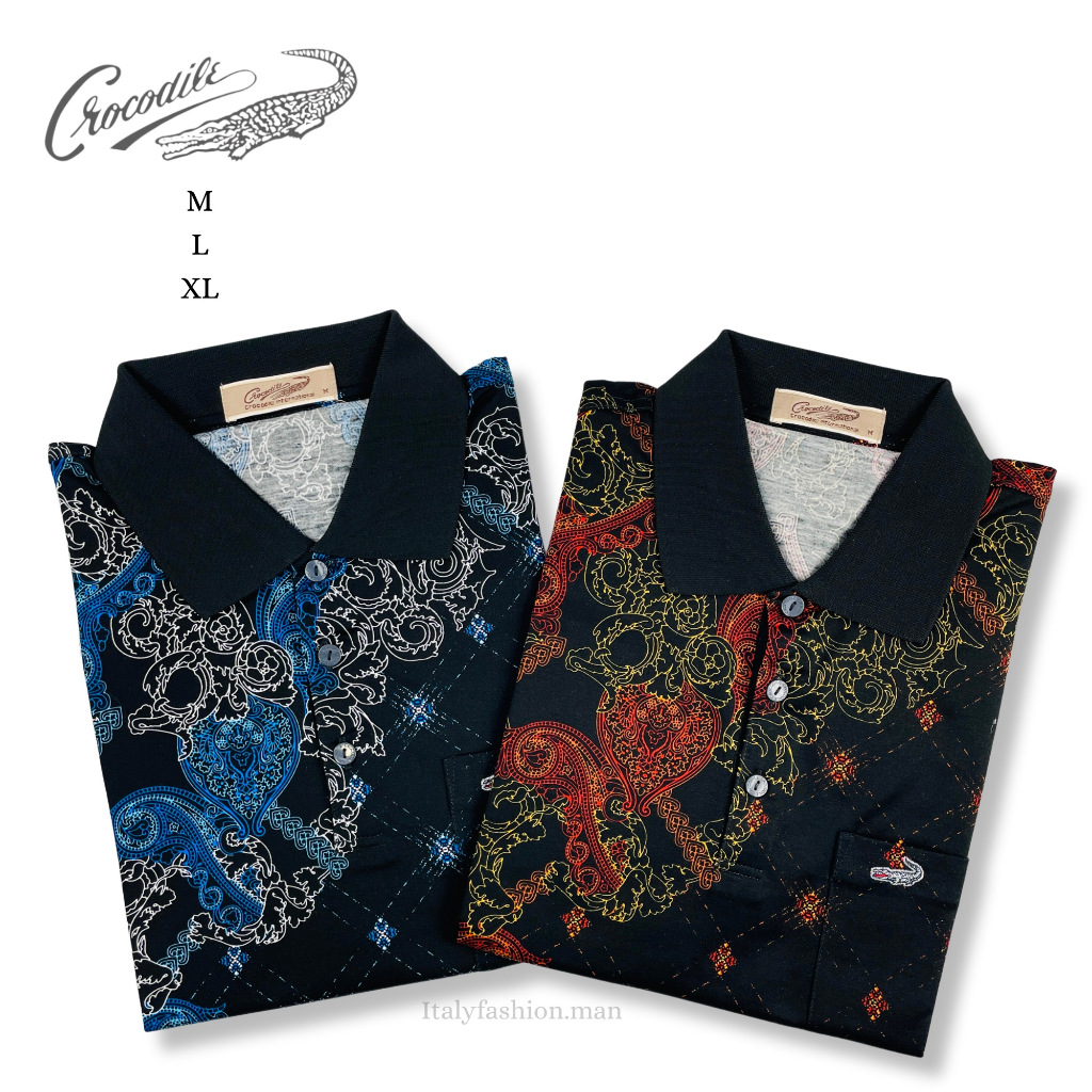 CROCODILE Kaos Polo Pendek Stretch Pria 1849 (Platinum) Original