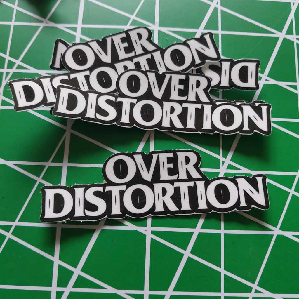 

STIKER OVER DISTORTION - STICKER MUSIK BAND POP PUNK ROCK METAL vinyl anti air, helm laptop koper