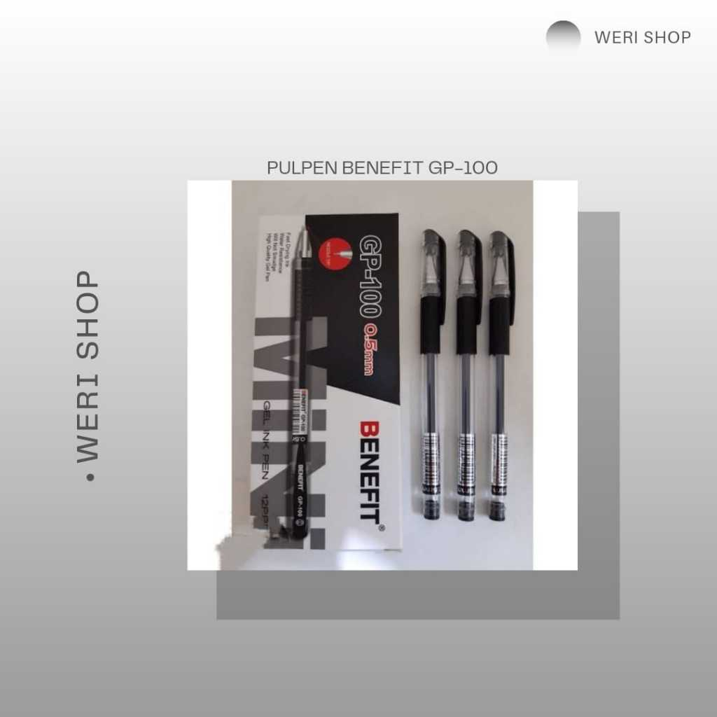 

PULPEN BENEFIT GP-100 HITAM (1 PAK ISI 12 PCS)