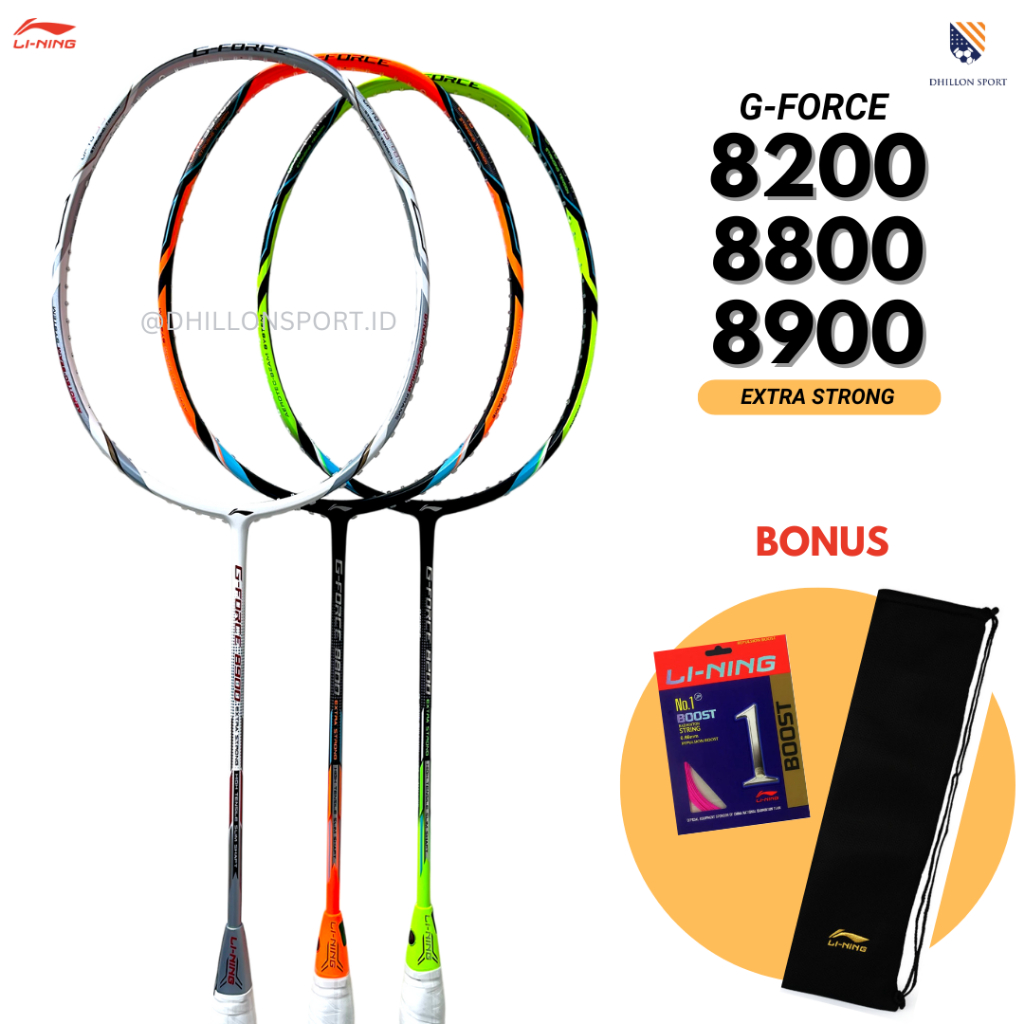 Raket badminton Lining G-Force Extra Strong 8200 8800 8900 Original / Li-Ning