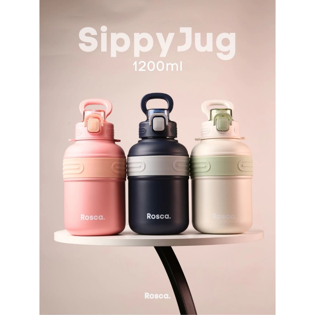 Rosca SippyJug Tumbler Stainless 1200ml Botol Minum 1.2 Liter Tahan Panas / Dingin