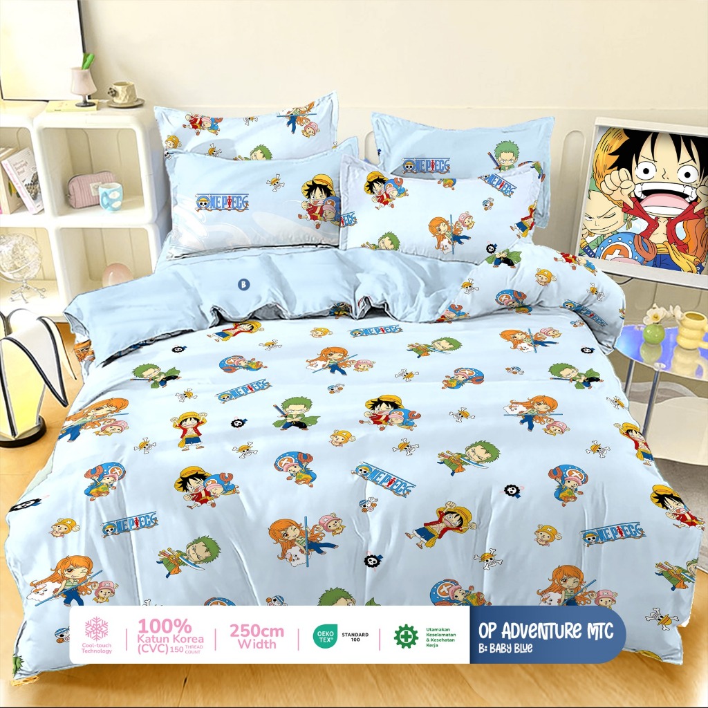 PROMO TERBARU Sprei Katun Lokal Star Motif One Piece - Anime Jepang