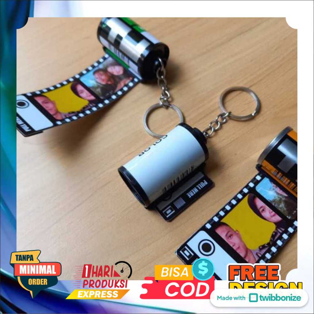 Roll Film Custom FOTO | Gantungan Kunci FOTO | Kado Gantungan Roll Film CUSTOM | KADO FOTO CUSTOM