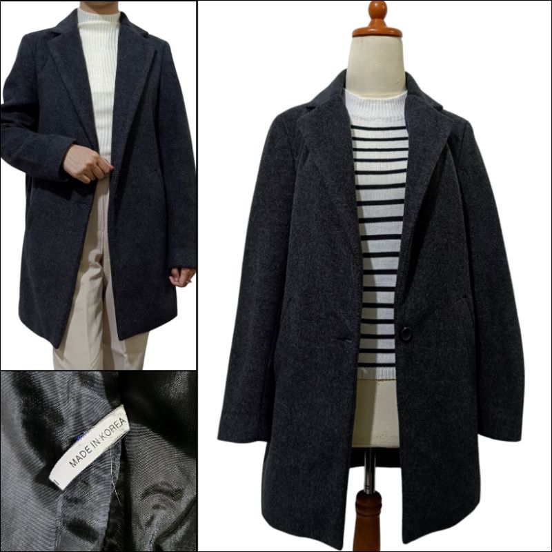 Long Coat / Wool Coat Korea / Wool Coat Jepang / coat tebal / autumn coat  / coat panjang  / wool co