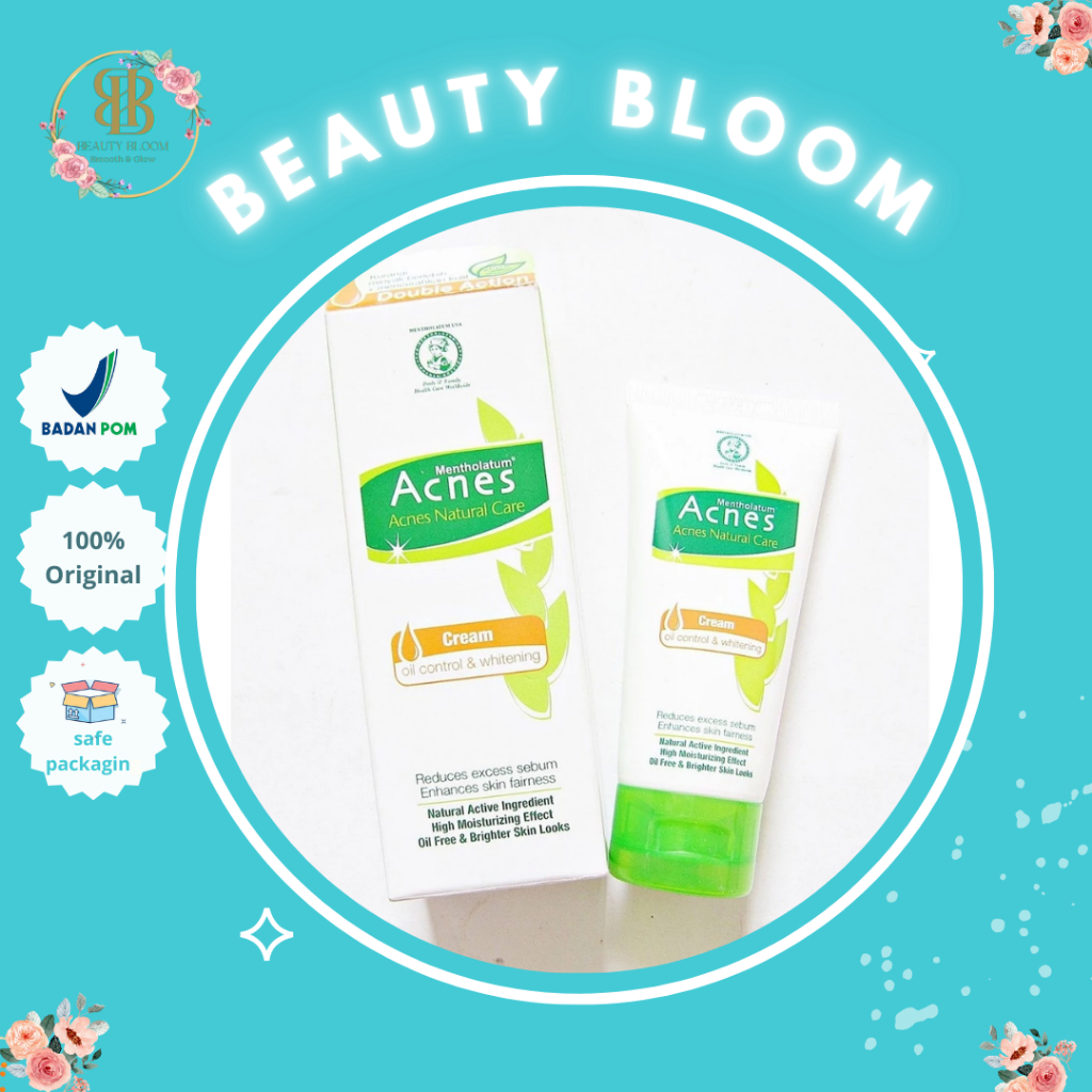 Acnes Natural Care Oil Control & Whitening Cream 40gr / Pelembab Wajah