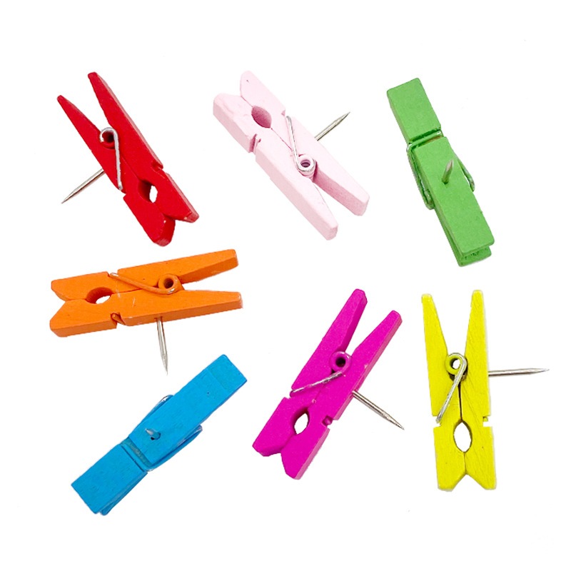 

set klip kayu /paket klip kayu/ Klip peniti / Klip dengan paku/ Klip yang dipasang di dinding
