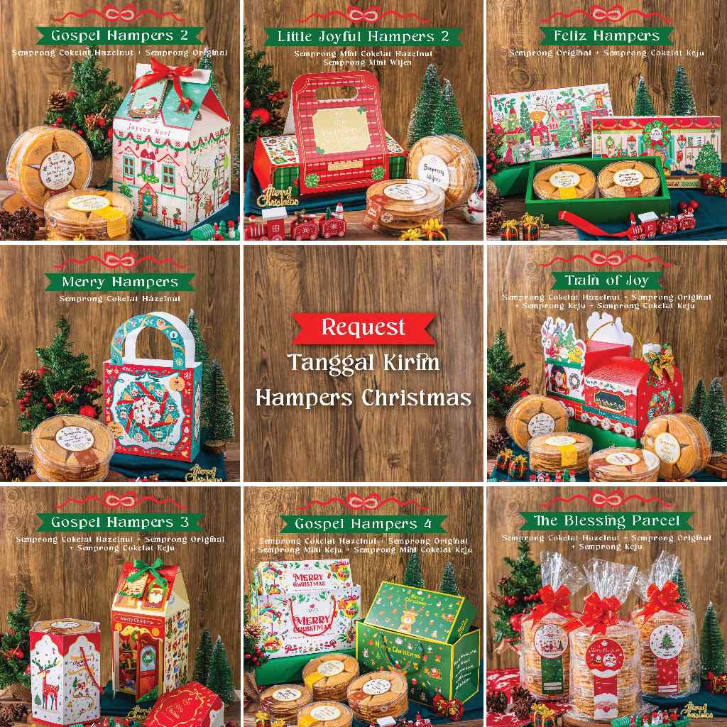

(Request Tgl Kirim / Stok Terbatas) Hampers Natal Loves Semprong
