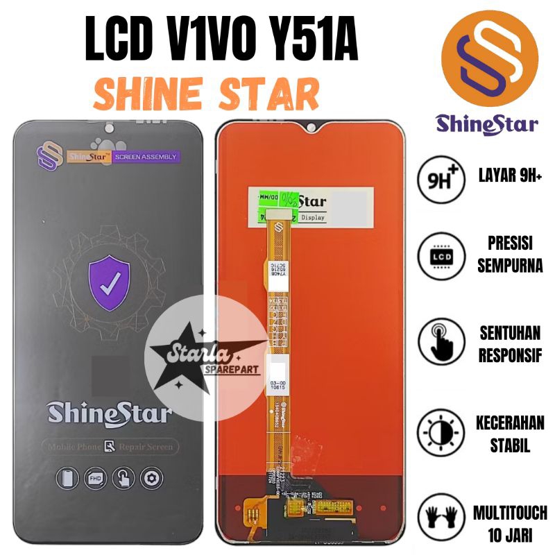 LCD TOUCHSCREEN VIVO Y51A Original SHINE STAR GRATIS LEM+OBENG