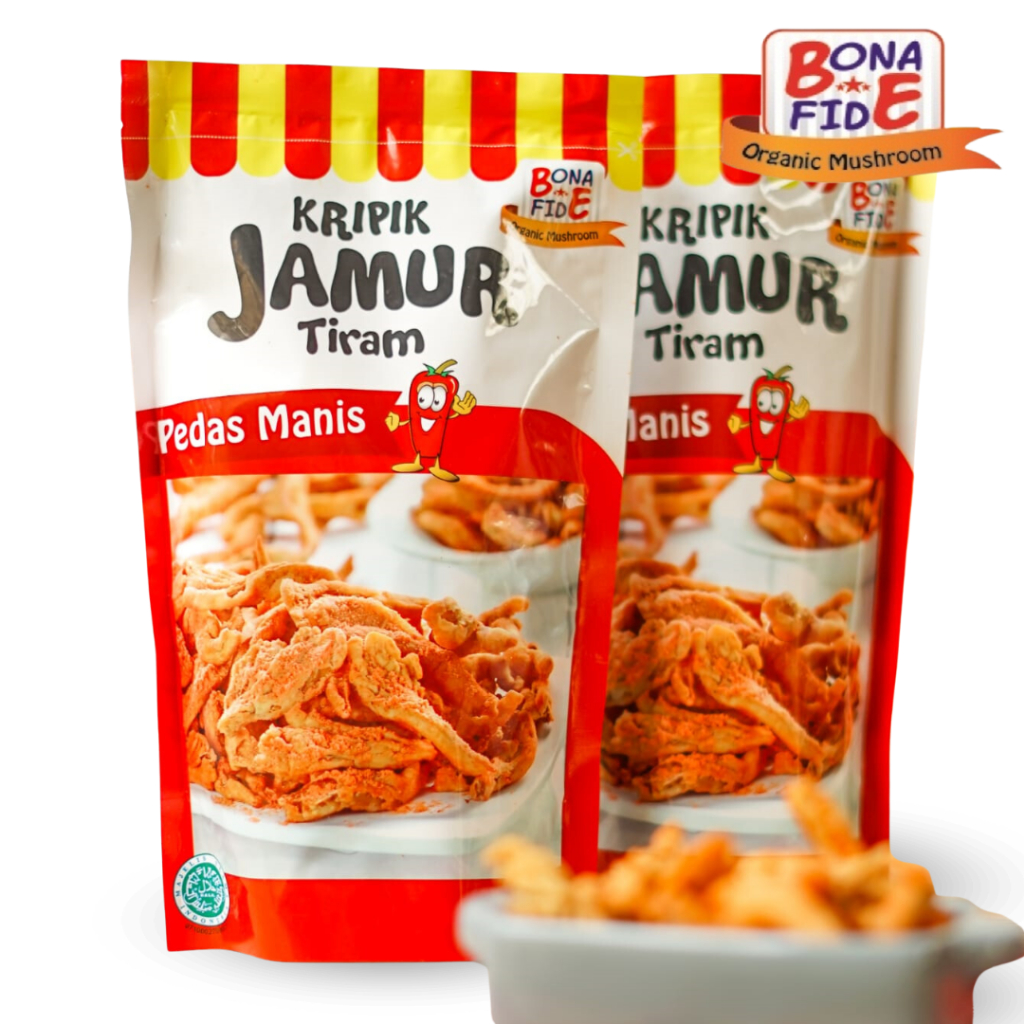 

Keripik Jamur Tiram Bonafide Pedas Manis - Oleh oleh Khas Malang