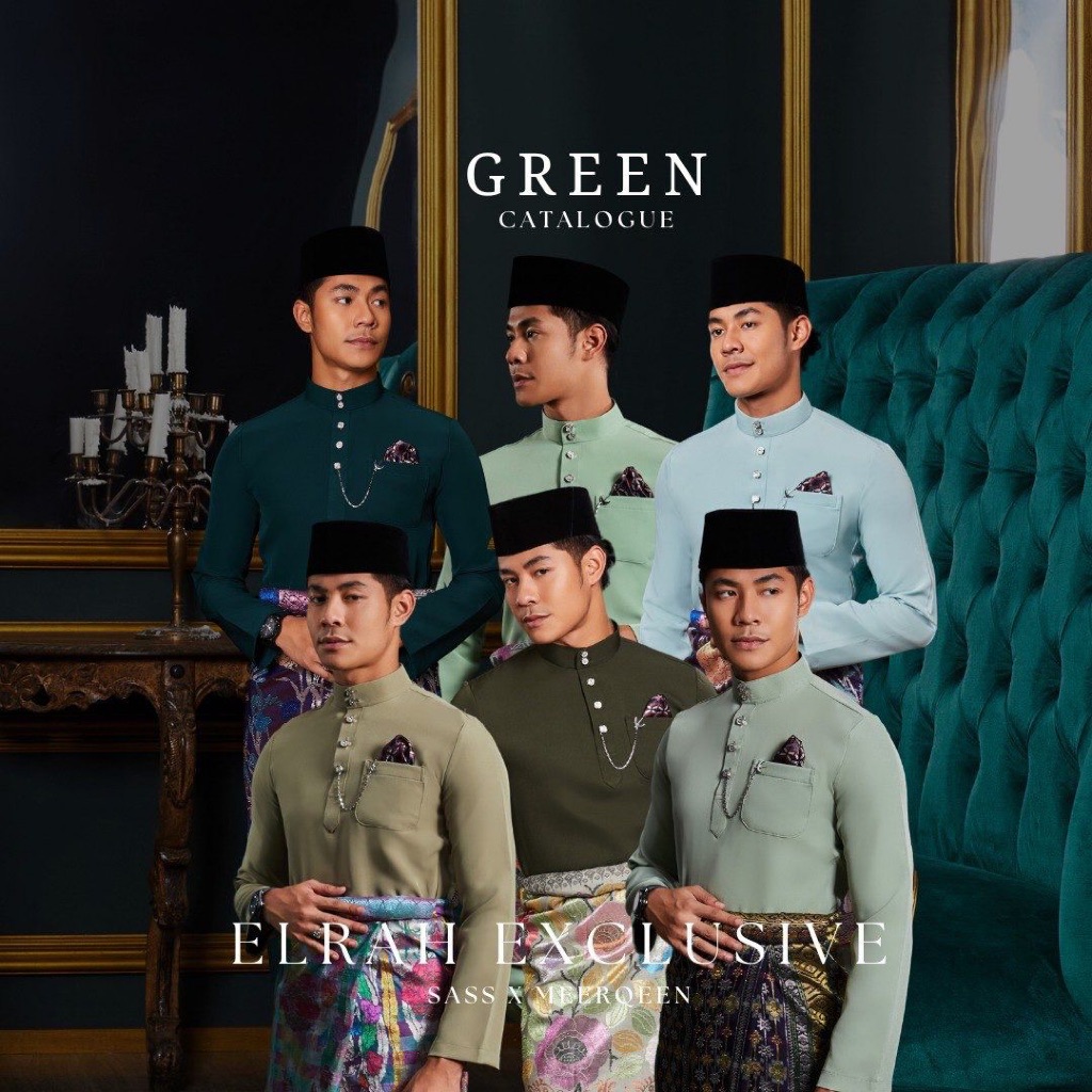 BAJU MELAYU ELRAH EXCLUSIVE SENNA 2025 'Green Series'