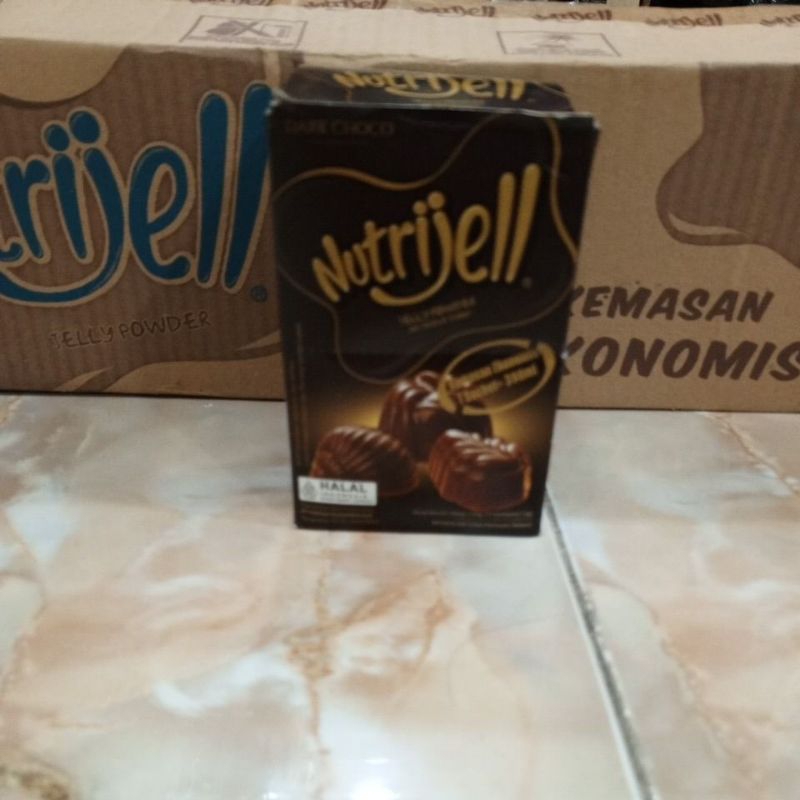

nutrijell dark Choco 12g 1box isi 12sac