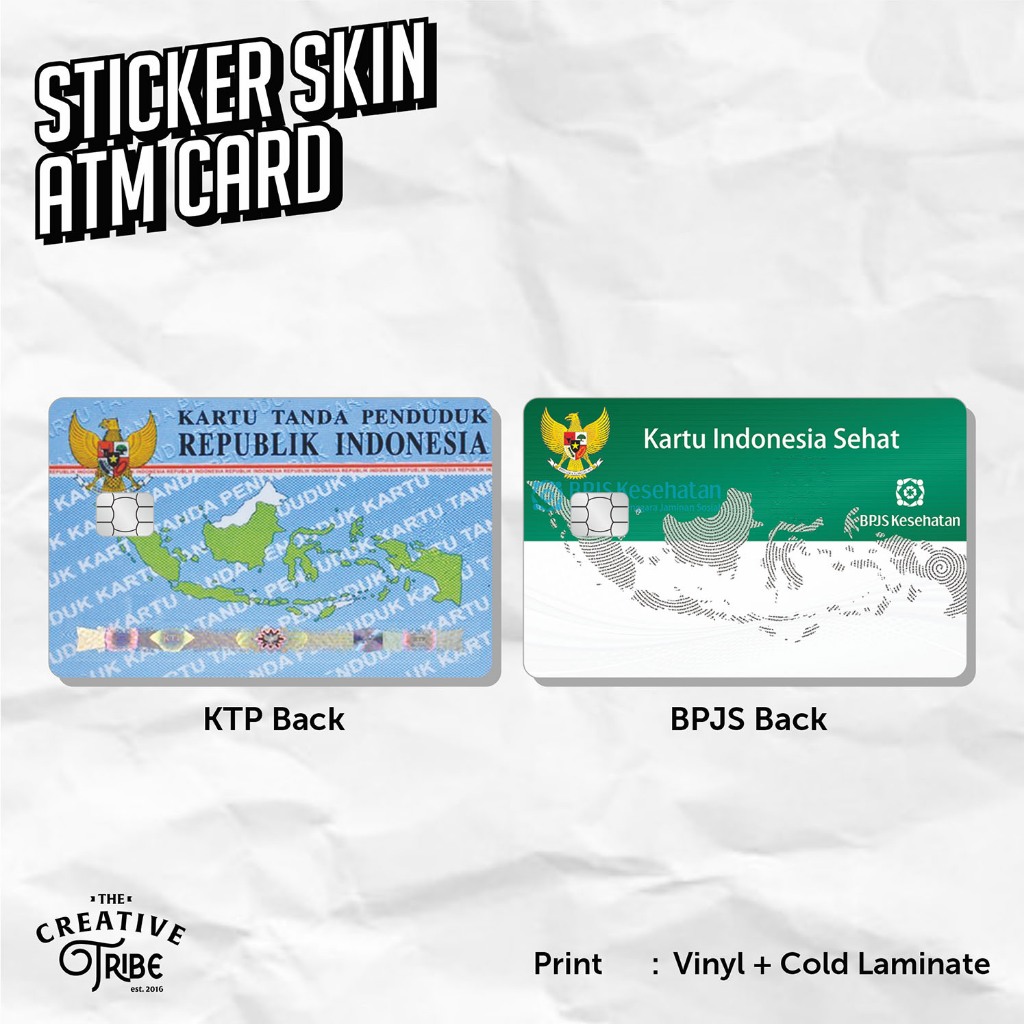 

KTP BPJS Back - Sticker Skin Card - Vinyl ATM Debit Credit Emoney Flazz Stiker Toys