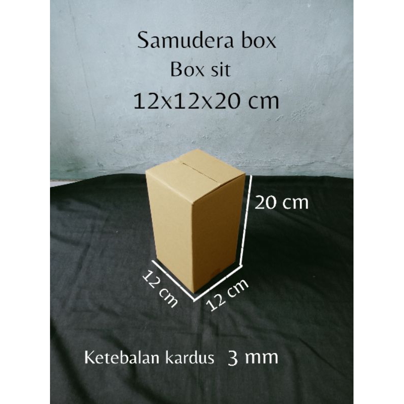 

kardus karton box uk 12x12x20 cm ST singgle wal polos