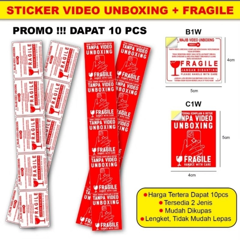 

[isi 25] Stiker Label Pengiriman/stiker unboxing/Stiker Fragile
