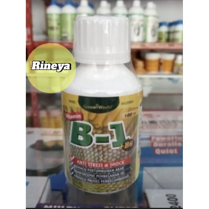 rineya pupuk vitamin tanaman b1 b6 anti stress shock green world b1+b6