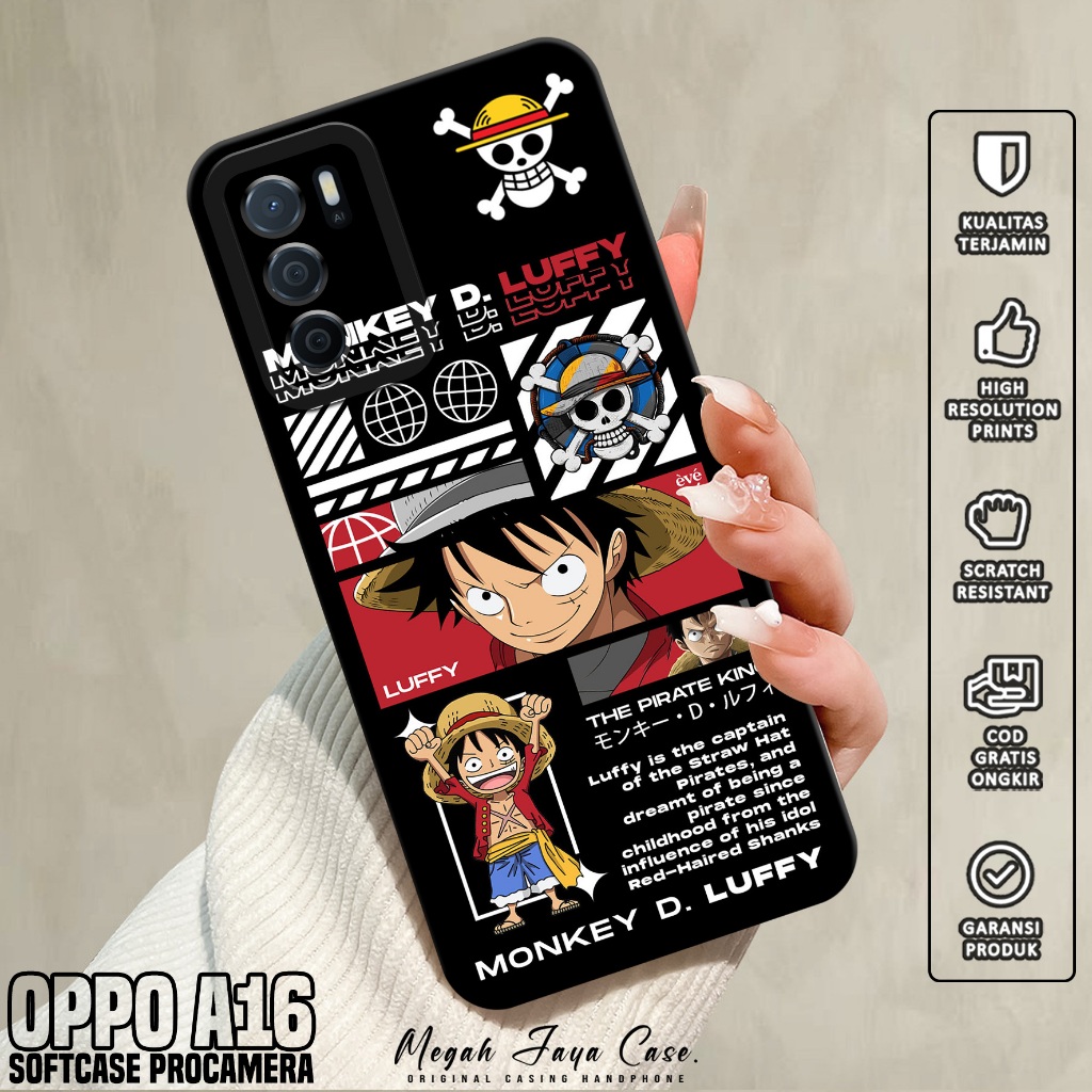 Case Oppo A16 - Casing Oppo A16 Motif ONE PIECE - Silikon Hp Oppo A16 - Softcase Hp Oppo A16 - Kondo
