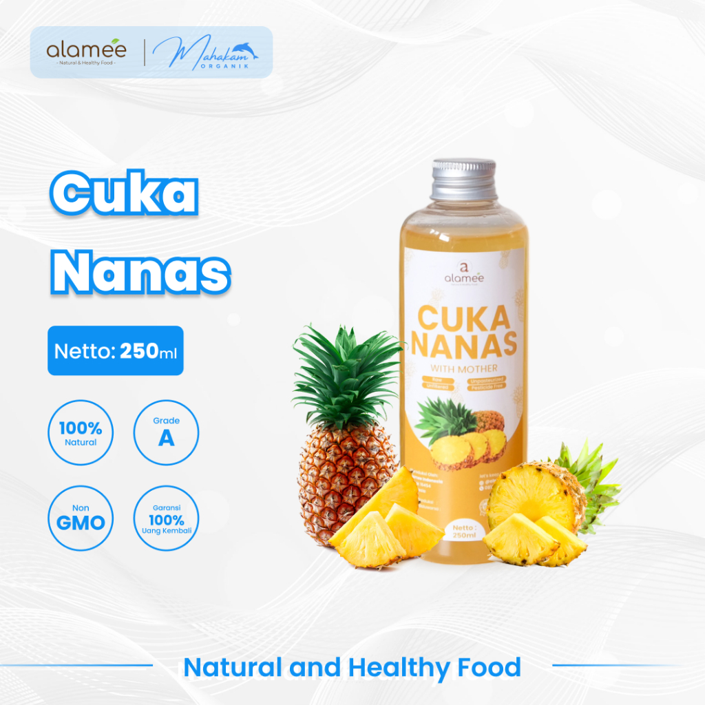 

ALAMEE Cuka Nanas Pineapple Cider Vinegar With Mother Original Organik 250ml