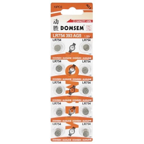 Baterai Kancing LR754 / Baterai Kancing Alkaline Domsem AG5 / 393