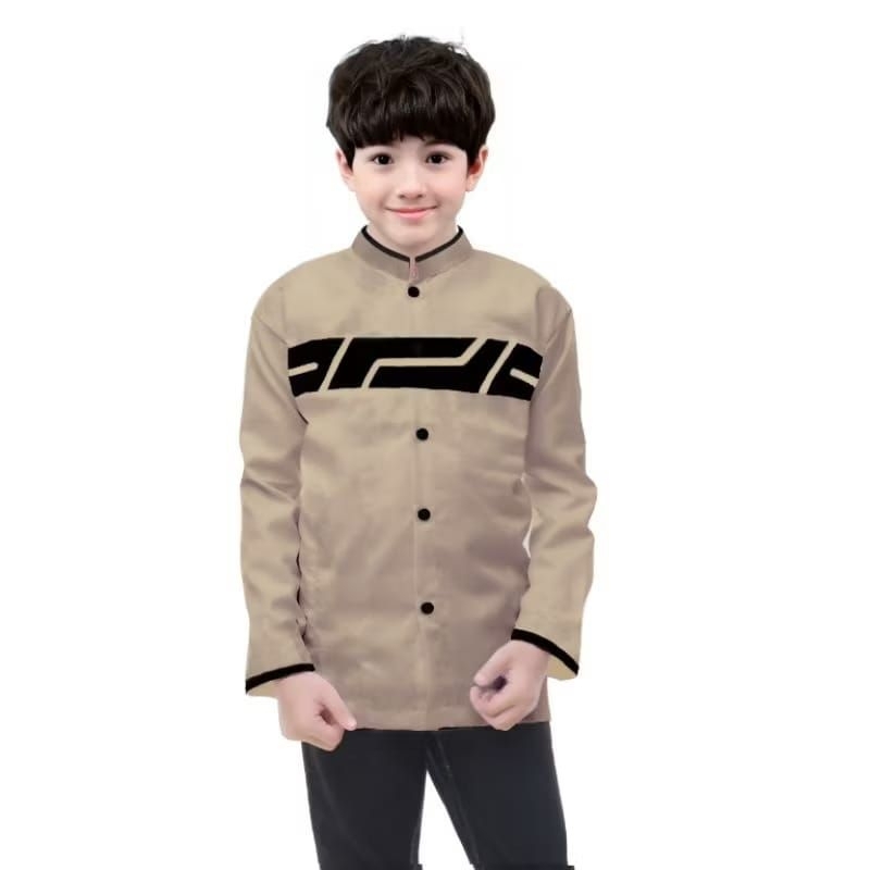 Baju Koko anak laki laki lengan panjang // baju Koko anak usia 7 - 13 tahun baju Koko remaja SD-SMP 