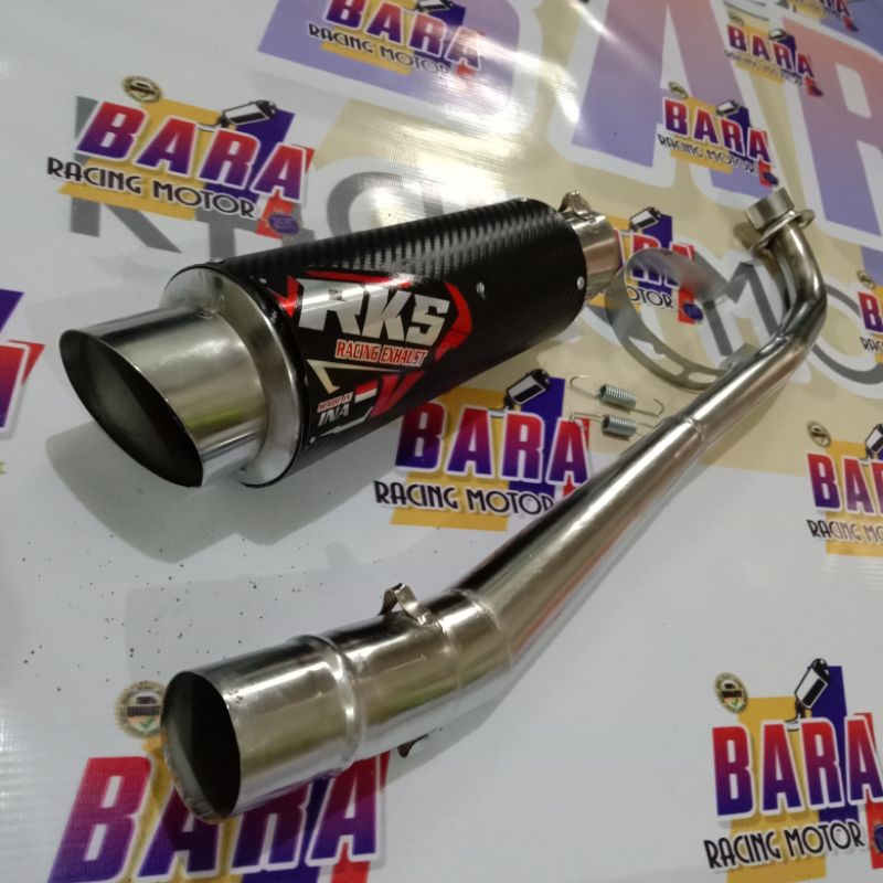 Knalpot Racing Rks carbon Shogun 125/sp,Shogun lama,kebo,Shogun R 110,Smash new/old,Titan,Kirana