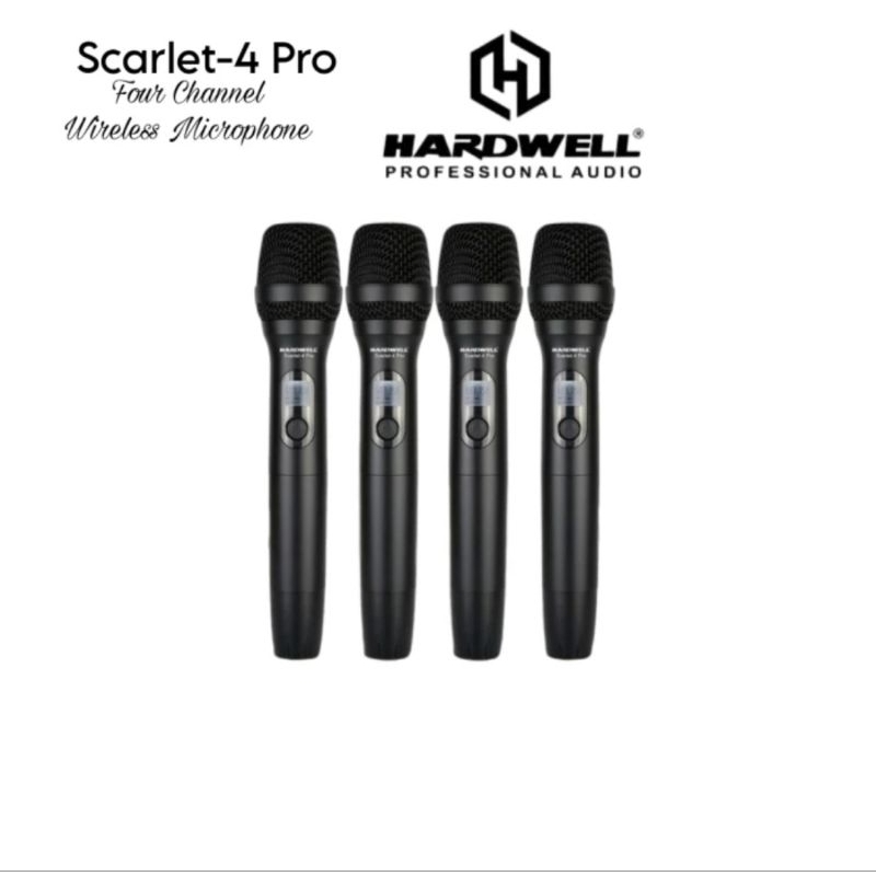 Wireless Mic Hardwell Scarlet 4 Pro Four Channel Wireless Microphone