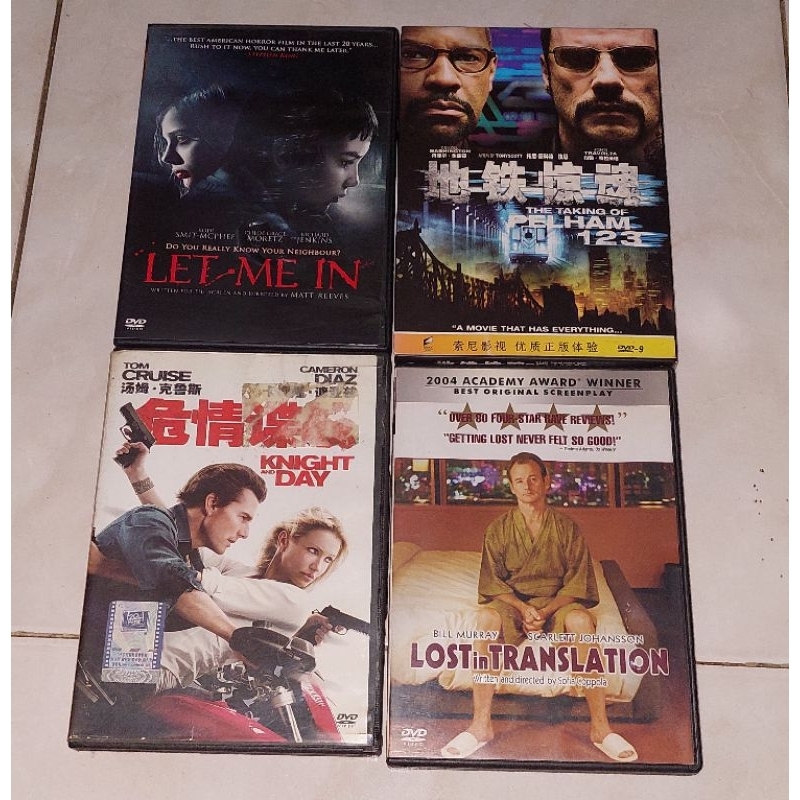 dvd original LET ME IN / THE TAKING OF PELHAM 123 / KNIGHT AND DAY / LOST IN TRANSLATION