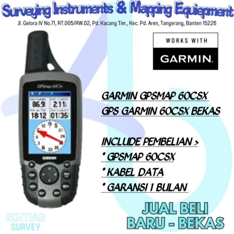 GPS Garmin GpsMap 60CSX Bekas