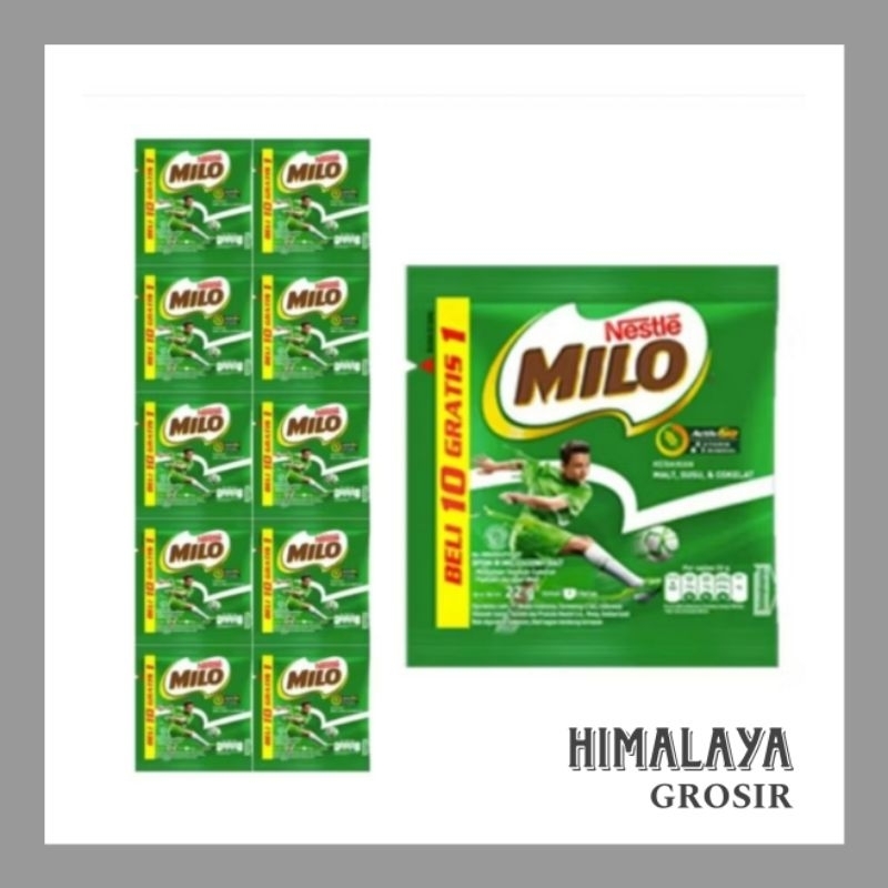 

MILO Active Go @22gr Renteng isi 10 sachet BONUS 1