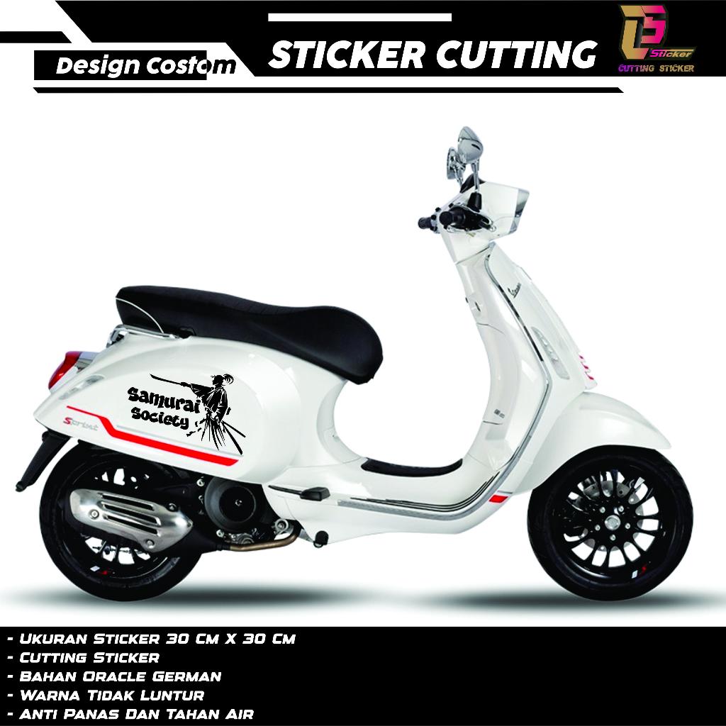 STICKER CUTTING STIKER MOTOR STRIPING CUTTING VESPA SC VSP SPRINT LX SCOOPY SAMURAI SOSIETY