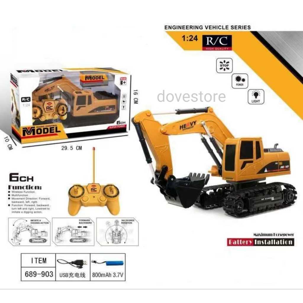 MAINAN RC MOBIL REMOTE KONTROL KERUK BEKO EXCAVATOR EKSAFATOR CAR