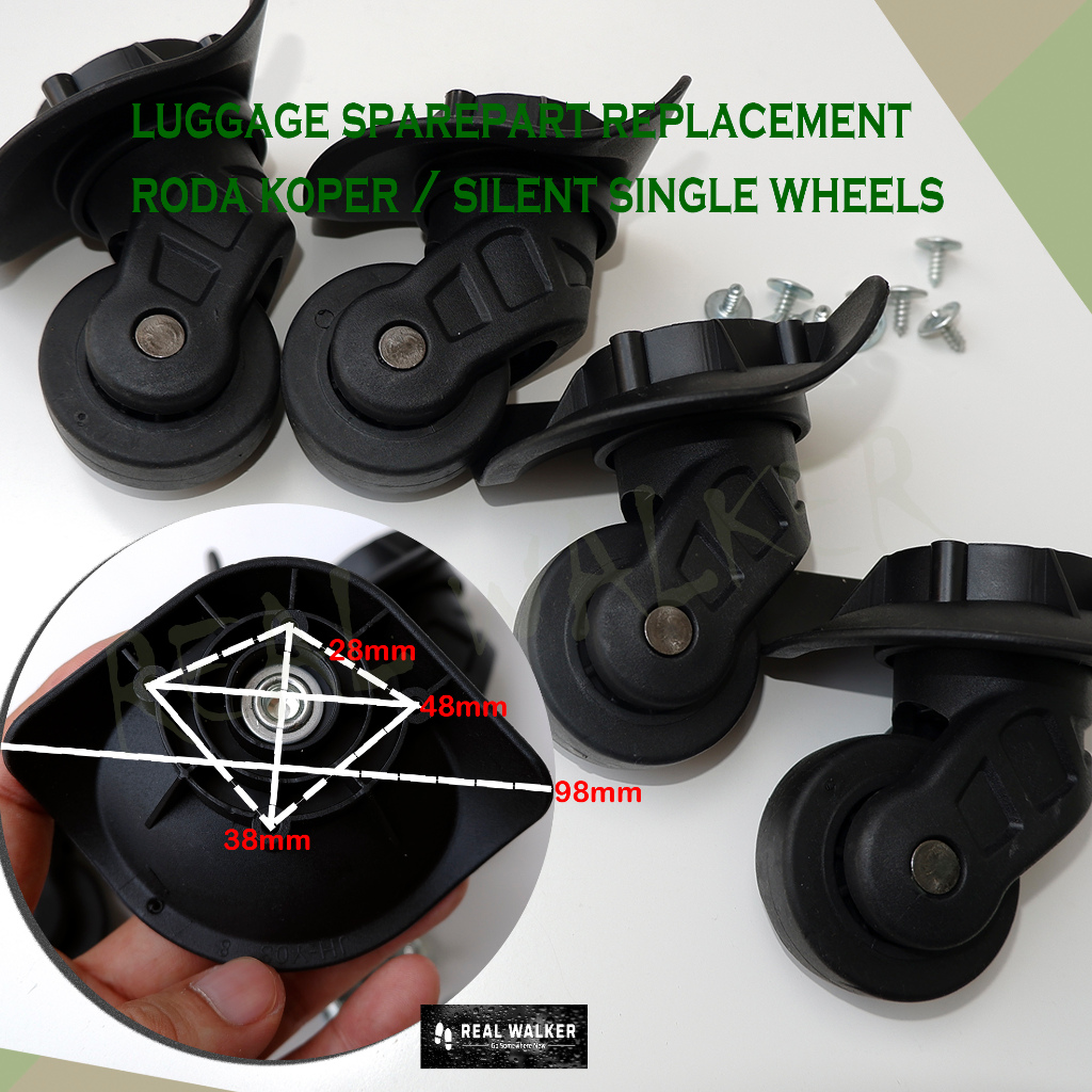 RODA KOPER PENGGANTI | HIGH QUALITY | 1SET 4PCS | 360 DERAJAT PUTAR | SINGLE SILENT WHEELS
