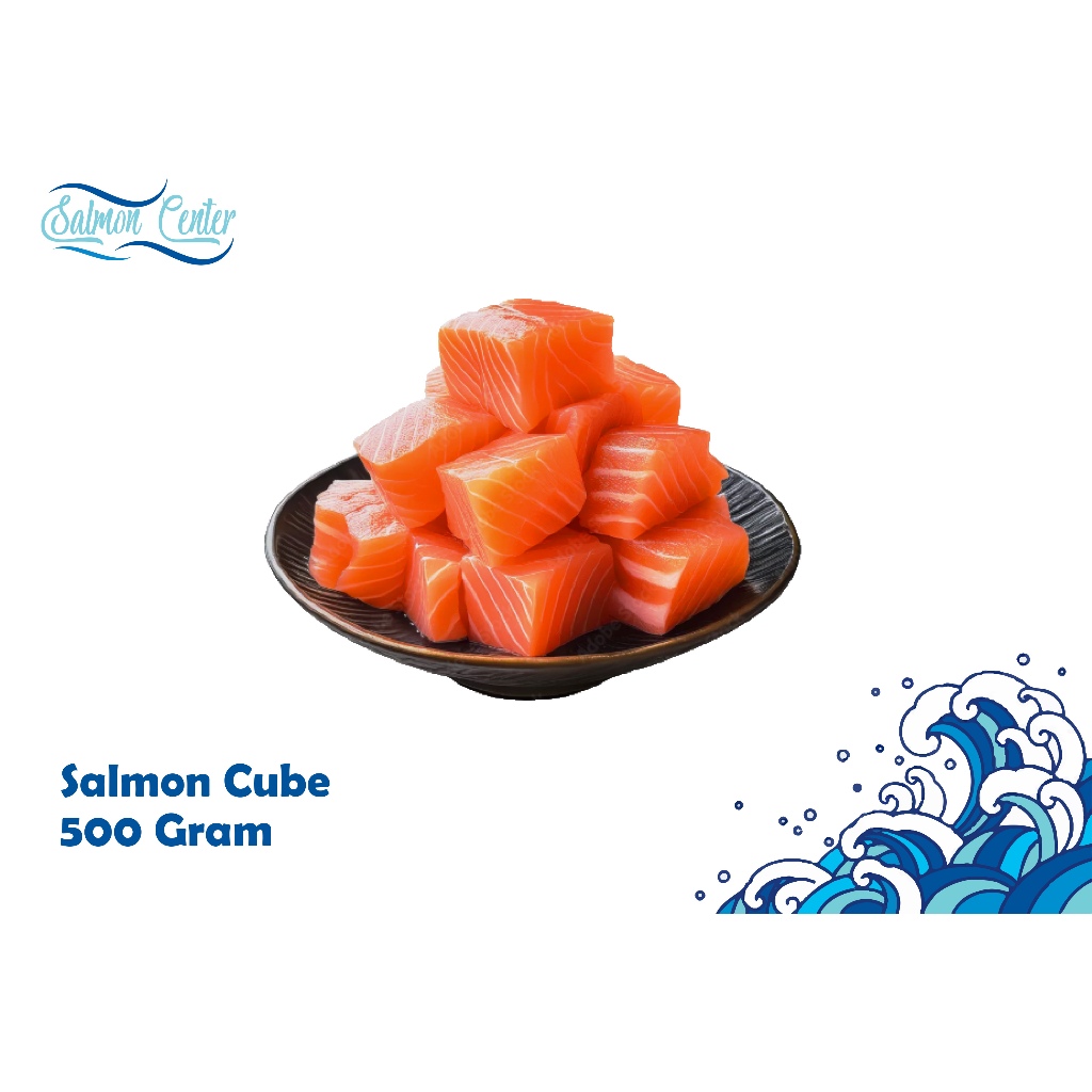 

Salmon Cube 500 Gram (Tanpa Kulit)