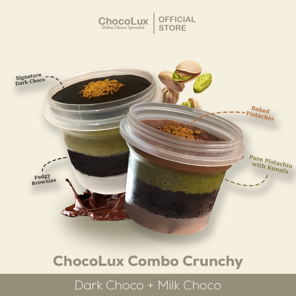 

2 Dubai Chocolate Pistachio / Pistachio Kunafa Brownie (Dark Choco + Milk Choco)