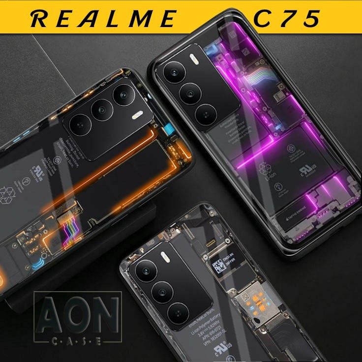 Softcase Realme C75 Glass Kaca Kilau Realme C75 - Case HP Realme - A11