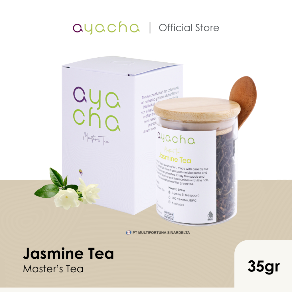 

Ayacha Master Tea - Jasmine Green Tea | Loose Tea Jar 35 Gram | Teh Bunga Teh Fruity