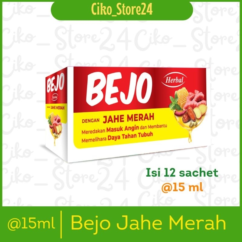 

Bejo Herbal Jahe Merah 12 Sachet @15ml