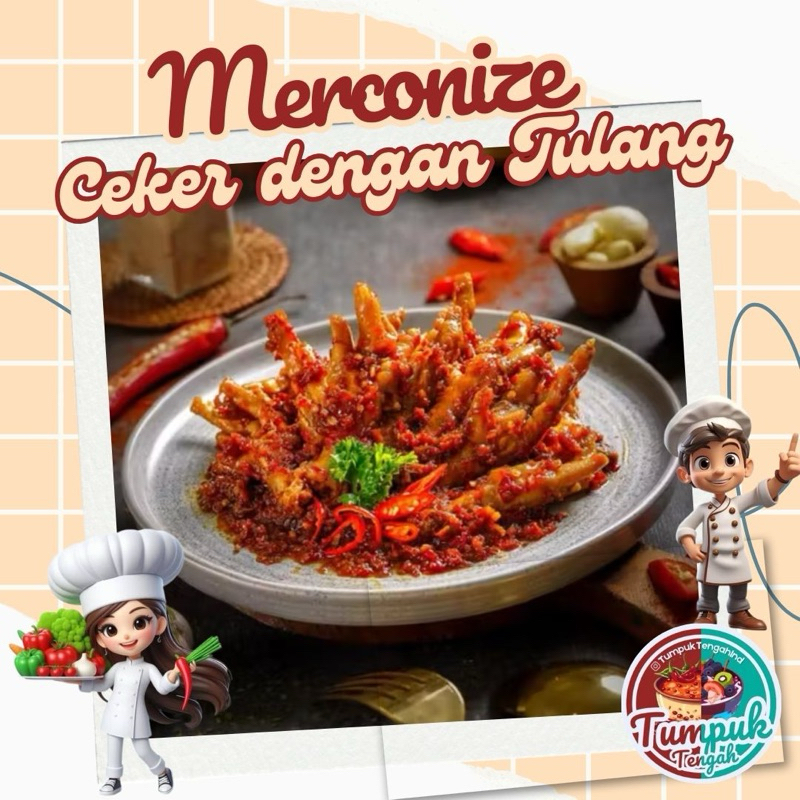 

Merconize Ceker dengan Tulang Khas Tumpuk Tengah