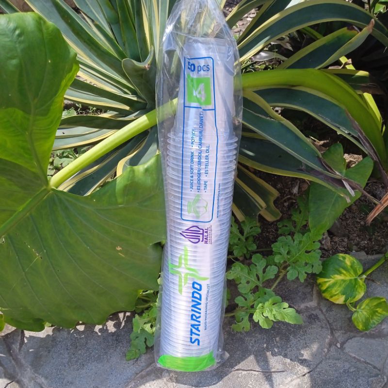 CUP GELAS STARINDO 14 OZ ISI 50 PCS