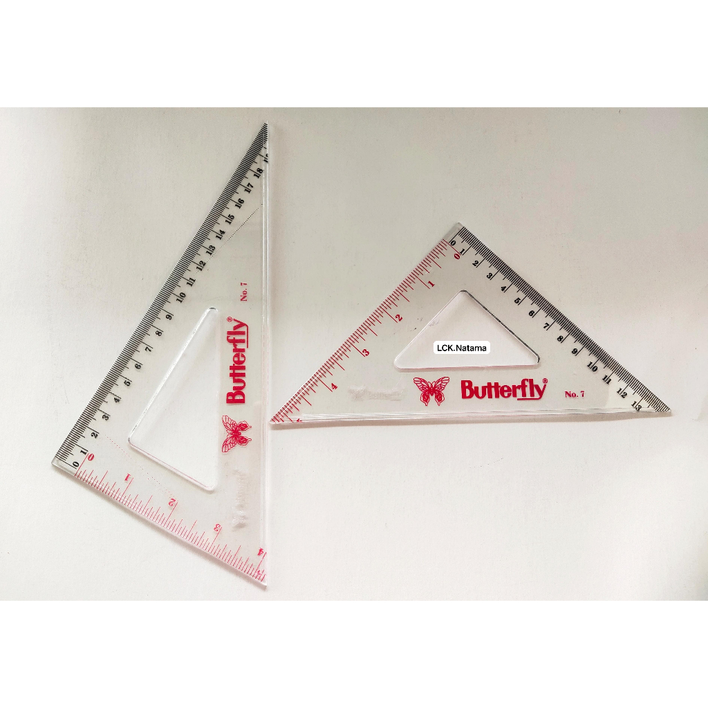 

Butterfly Penggaris Segitiga Plastik No.7 1set/Triangle Ruler