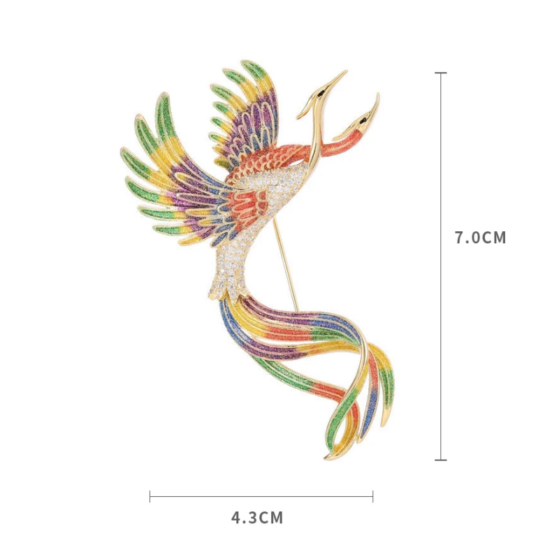 Pin Jas Wanita Gaya Korea Bross Phoenix Warna Bros Burung Phoenix Pin Blazer Bros Jas Wanita