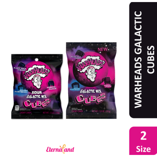 

Warheads Galactic Cubes - permen asam manis impor USA