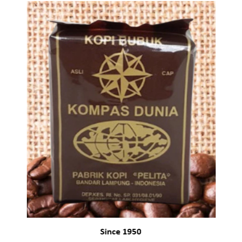 

Kopi Bubuk Lampung Robusta Cap Kompas Dunia Special 230 gram